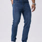 Men's Casual Straight Stretch Jeans,  Denim Material