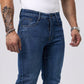 Men's Casual Straight Stretch Jeans,  Denim Material