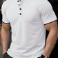 Manfinity Homme Men Summer Casual Striped Collar Short Sleeve Polo Shirt