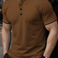 Manfinity Homme Men Summer Casual Striped Collar Short Sleeve Polo Shirt