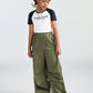 Coolane Tween Girls' Casual Loose Fit Wide Leg Parachute Pants, Oversized , Baggy Pants