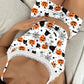 EZwear 2pcs Women Halloween Pumpkin Print Cute Lace Trim Camisole And Pleated Shorts Set, Summer