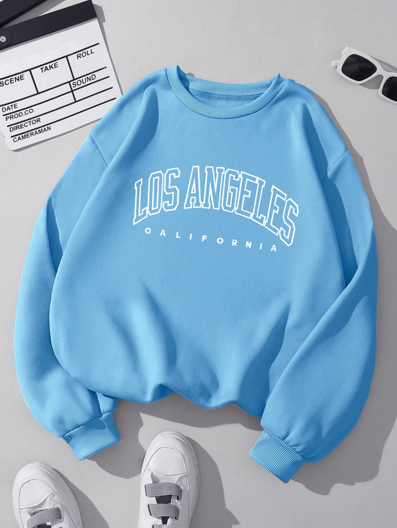 INAWLY Letter Graphic Thermal Lined Sweatshirt,Long Sleeve Tops