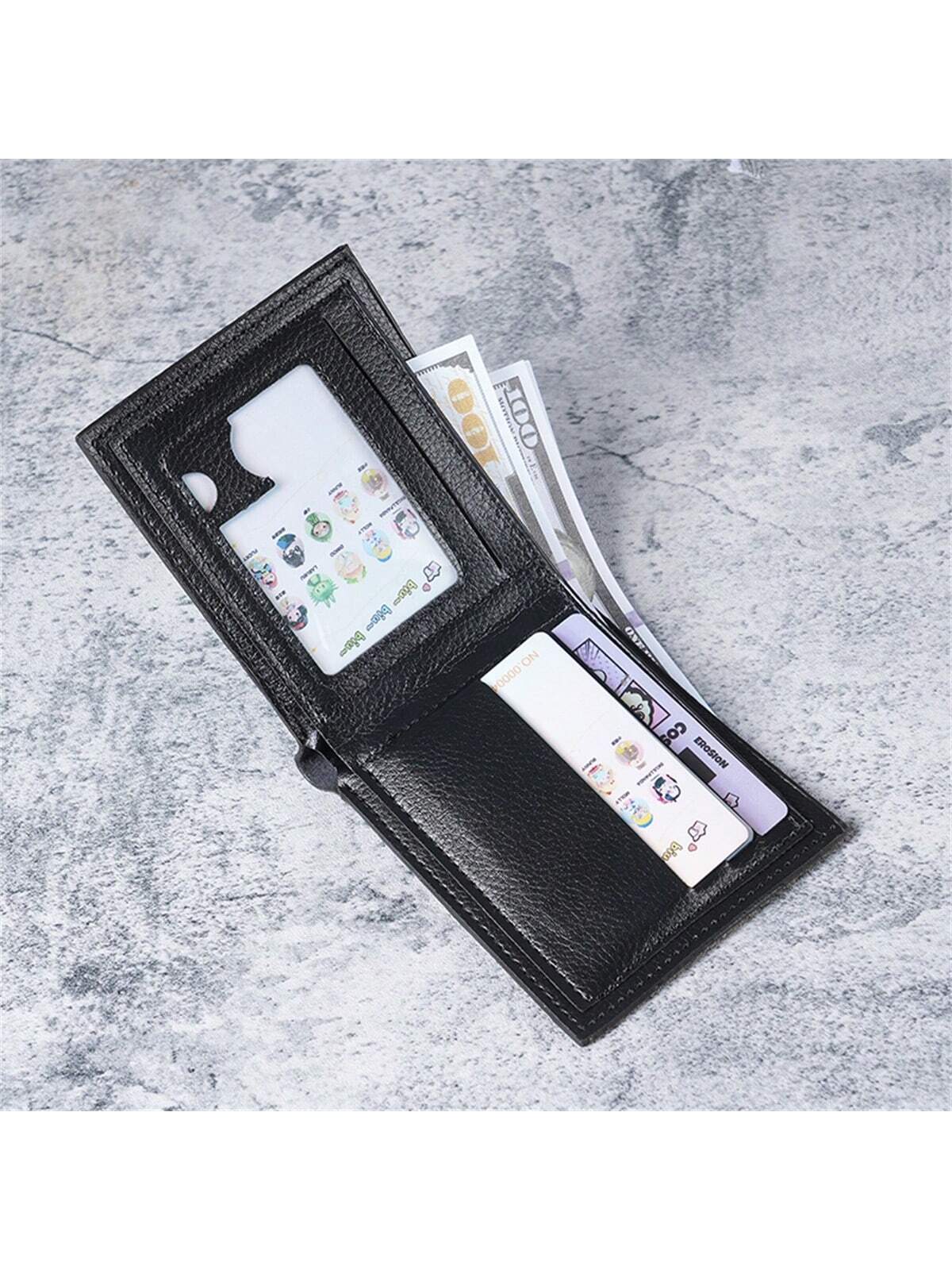 New Fashion Men's Wallet Large Capacity Coin Wallet Multi-Slot Card Bag With Zipper Coin Bag Money Clip Thanksgiving Birthday Gift