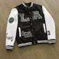 Manfinity EMRG Men's Letter Print Contrast Color Long Sleeve Casual Baseball Jacket, Autumn