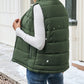 Raffinéa Plain Sleeveless Front Zip Simple Casual Puffer Vest