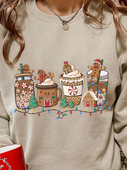 EZwear Crew Neck Christmas Themed Tree