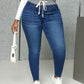 SXY Plus Size Stretchy Waist Skinny Fit Blue Jeans