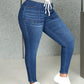 SXY Plus Size Stretchy Waist Skinny Fit Blue Jeans