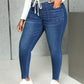 SXY Plus Size Stretchy Waist Skinny Fit Blue Jeans