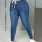 SXY Plus Size Stretchy Waist Skinny Fit Blue Jeans