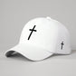 1pc Embroidered Cross Adjustable Baseball Cap Unisex Outdoor Sun Protection Casual Hat For Spring Autumn Travel Beach Vacation, Y2K Style