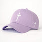 1pc Embroidered Cross Adjustable Baseball Cap Unisex Outdoor Sun Protection Casual Hat For Spring Autumn Travel Beach Vacation, Y2K Style