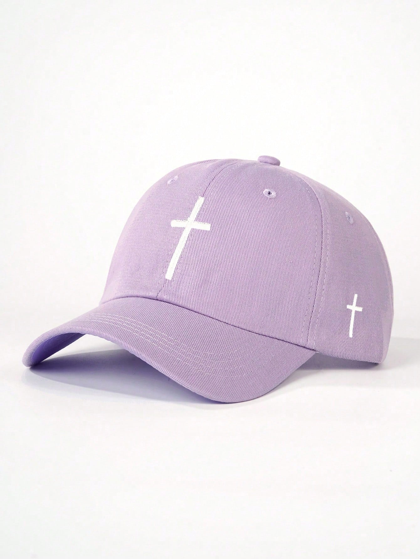 1pc Embroidered Cross Adjustable Baseball Cap Unisex Outdoor Sun Protection Casual Hat For Spring Autumn Travel Beach Vacation, Y2K Style