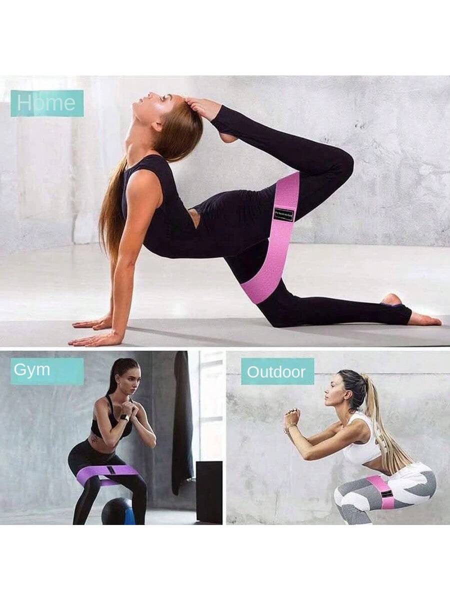 1pc Non-Slip Yoga Resistance Band, Fitness Stretching Rope, Suitable For Butt Training, Squats, Bodybuilding, Strength Training ,Suitable For Men And Women