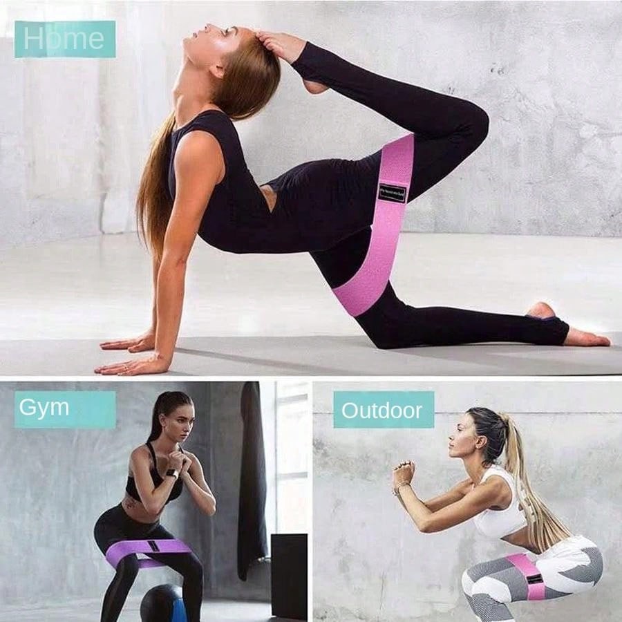 1pc Non-Slip Yoga Resistance Band, Fitness Stretching Rope, Suitable For Butt Training, Squats, Bodybuilding, Strength Training ,Suitable For Men And Women