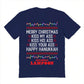 National Lampoon Merry Kiss My Ass Christmas Unisex Graphic Cotton Short-Sleeve T-Shirt