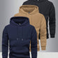 3pcs/Pack Men's Solid Color Basic Casual Hoodies With Pockets, Regular Fit Spring