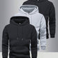 3pcs/Pack Men's Solid Color Basic Casual Hoodies With Pockets, Regular Fit Spring