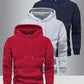 3pcs/Pack Men's Solid Color Basic Casual Hoodies With Pockets, Regular Fit Spring