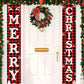 2pcs/Set New Merry Christmas Designs Door Curtains, Banner Couplets Perfect For Decorating Family Christmas Party, Christmas 2025 New Year Party Gift, Christmas Room Wall Background Decoration,Christmas