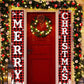 2pcs/Set New Merry Christmas Designs Door Curtains, Banner Couplets Perfect For Decorating Family Christmas Party, Christmas 2025 New Year Party Gift, Christmas Room Wall Background Decoration,Christmas