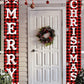 2pcs/Set New Merry Christmas Designs Door Curtains, Banner Couplets Perfect For Decorating Family Christmas Party, Christmas 2025 New Year Party Gift, Christmas Room Wall Background Decoration,Christmas