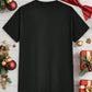 Manfinity Homme Fashionable Casual Christmas Snowman Graphic Print Crew Neck T-Shirt For Men