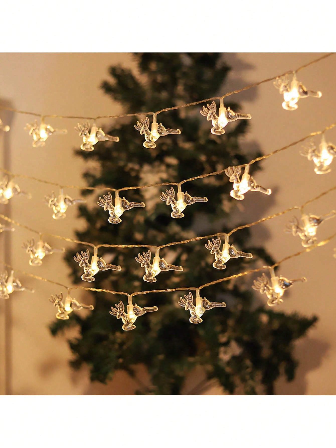 1pc Christmas Snowflake String Lights, Snowflake