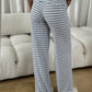 CovetEZ Women's Low Waist Striped Brushed Drawstring Yoga Loose Pants For Home