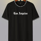 Manfinity EMRG Men Letter Graphic Contrast Trim Short Sleeve Tee, For Going Out, For Friends