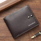 1pc New Style Men's Short Wallet, Black/Coffee/Brown, Faux Leather, Multi-Card Slots, Large Capacity, Slim Design