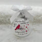 1pc Exquisite Cardinal Round Ball Ornament - Feather-Light Plastic Construction, Angel-Inspired Design, Personalized Relative Name Decoration, Ideal Christmas Pendant Or Souvenir Gift,Christmas