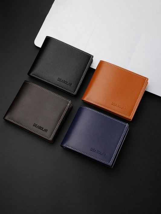 4.7 Men's PU Leather Bifold Wallet - Multi-Slot Credit Card Holder, Coin Pocket, Gift For Men