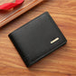 1pc Men's PU Leather Wallet, Large Capacity And Multiple Card Slots, Can Store Large Bills, Simple Coin Pocket, Credit Card, Bank Card, ID Card Photo Slot, Business Casual Style, An Ideal Gift For Men's Birthday Or Partner