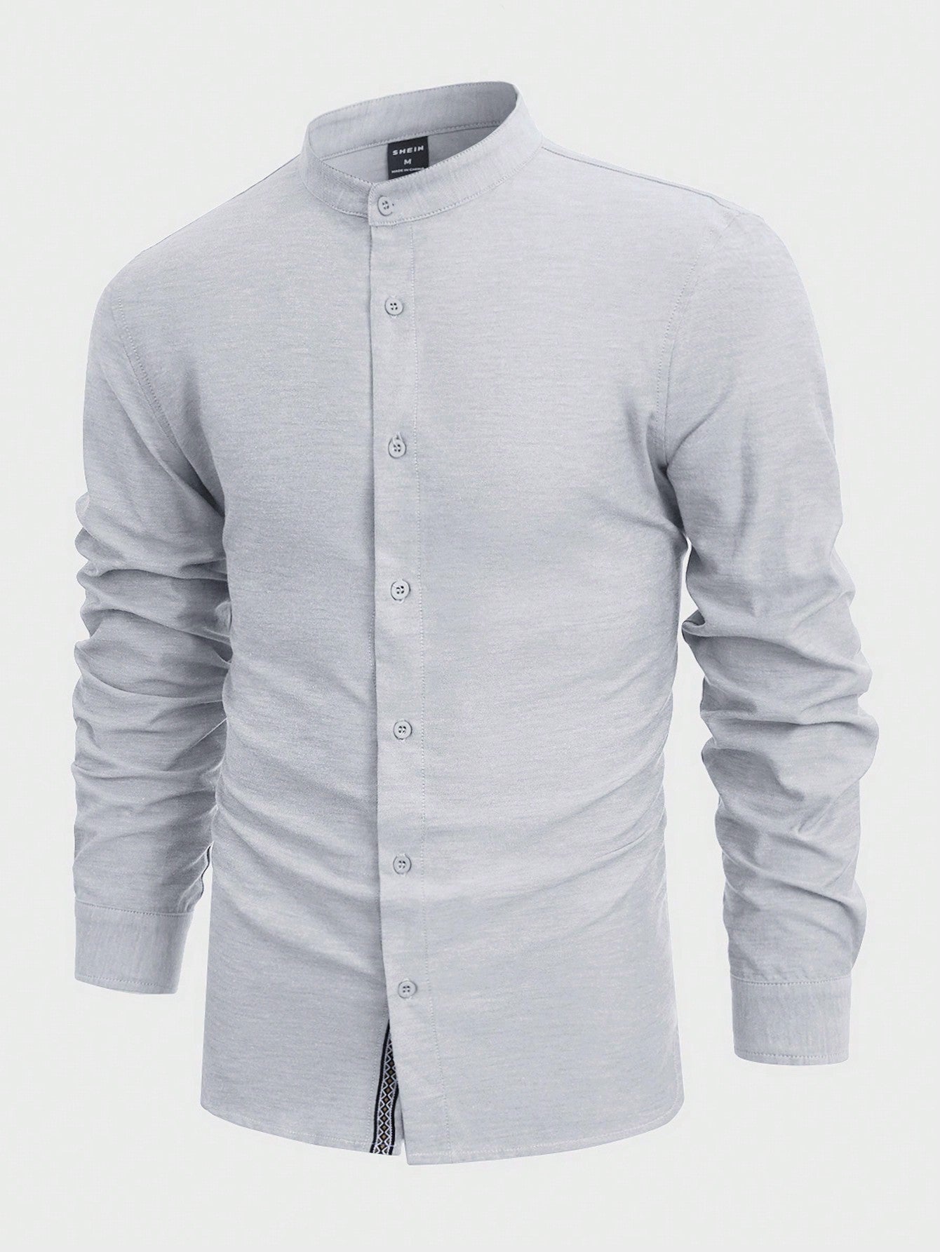 Manfinity Basics Men Cotton Solid Button Front Shirt