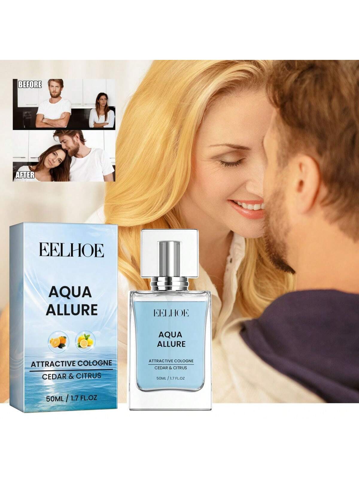 1pc 50ml Cupid Series Perfume Marine Style Fresh Light Fragrance Natural Lasting Fragrance Shaping Lovers Dating Perfume