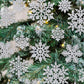 36pcs/1 Set Christmas Party Decorations Snowflake Ornaments - Silver Glitter Snowflakes DIY Hanging Ornaments For Winter Christmas Tree Wall Ceiling Window Decor,Christmas