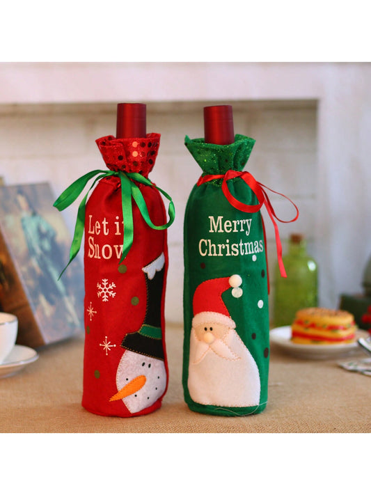 1pc/2pcs Christmas Decorations, Creative Santa Claus