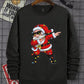 Manfinity Men's Santa Claus Print Fleece Sweatshirt