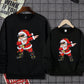 Manfinity Men's Santa Claus Print Fleece Sweatshirt