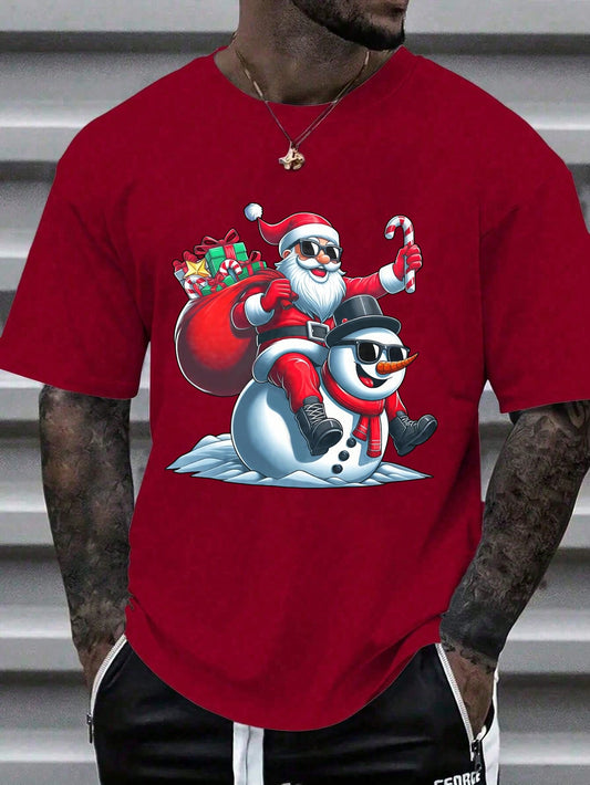 Men's Casual Cartoon Snowman