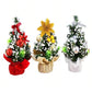 1pc New Pattern Artificial Christmas Tree, Three Styles Tabletop Plastic Xmas Pine With Hanging Ornaments, Ideal For Holiday Home Decor, Office Desk, Kitchen, Dining Festivities,Christmas