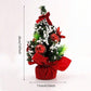 1pc New Pattern Artificial Christmas Tree, Three Styles Tabletop Plastic Xmas Pine With Hanging Ornaments, Ideal For Holiday Home Decor, Office Desk, Kitchen, Dining Festivities,Christmas