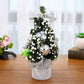 1pc New Pattern Artificial Christmas Tree, Three Styles Tabletop Plastic Xmas Pine With Hanging Ornaments, Ideal For Holiday Home Decor, Office Desk, Kitchen, Dining Festivities,Christmas