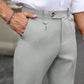 Manfinity Bizformal Men's Solid Color Tapered Casual Trousers