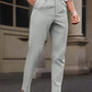 Manfinity Bizformal Men's Solid Color Tapered Casual Trousers