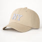 3pcs NY Embroidery Baseball Cap, Unisex Sun Protection Casual Hat For Boys Girls Outdoor Travel Beach Vacation