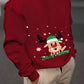 SHEIN Men Christmas Style Elk Print Fitted Sweatshirt