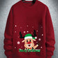 SHEIN Men Christmas Style Elk Print Fitted Sweatshirt